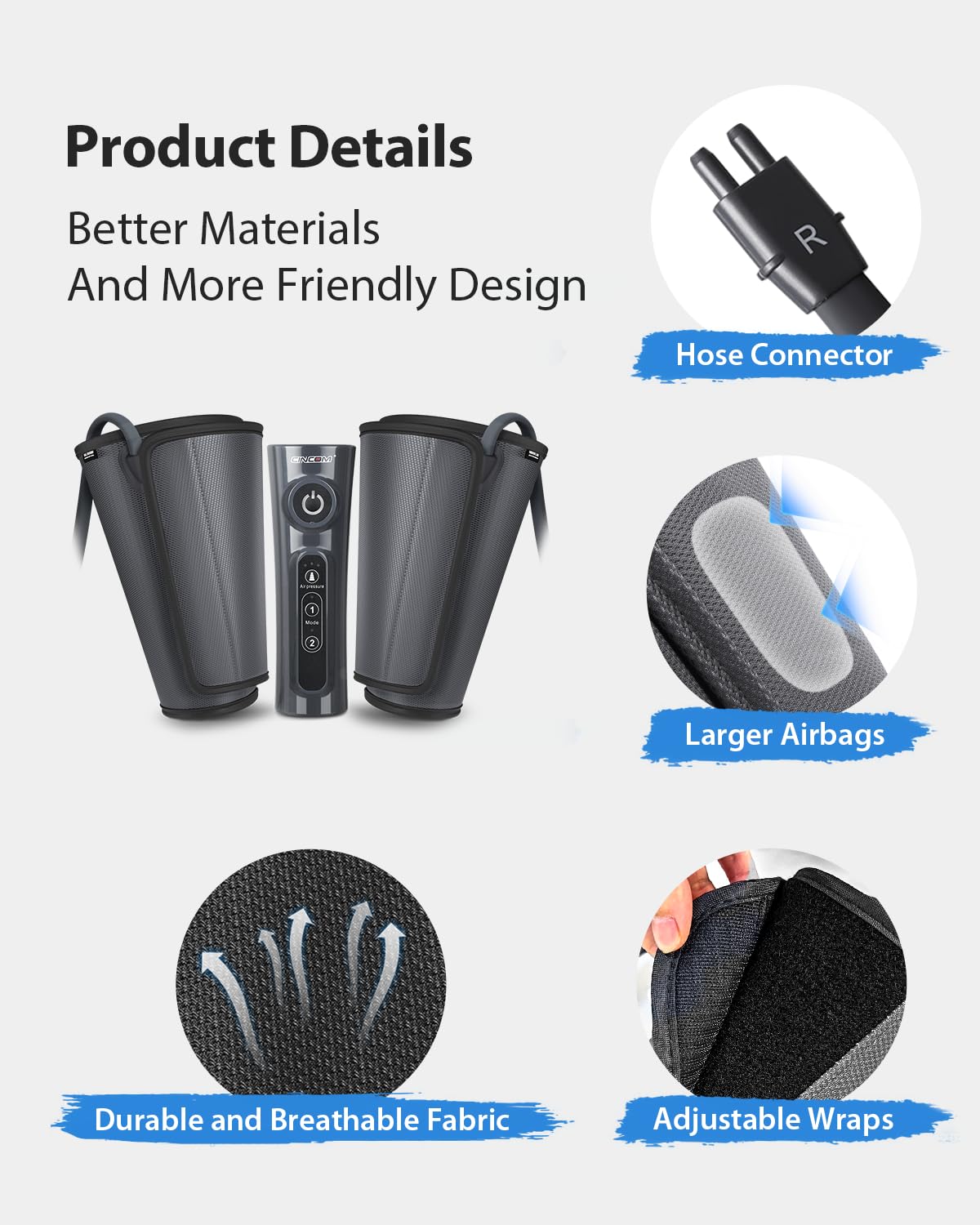 CINCOM leg massager in office use for gentle recovery sessions