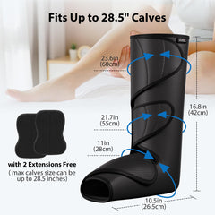 CINCOM leg massager adjustable Velcro for easy sharing among family