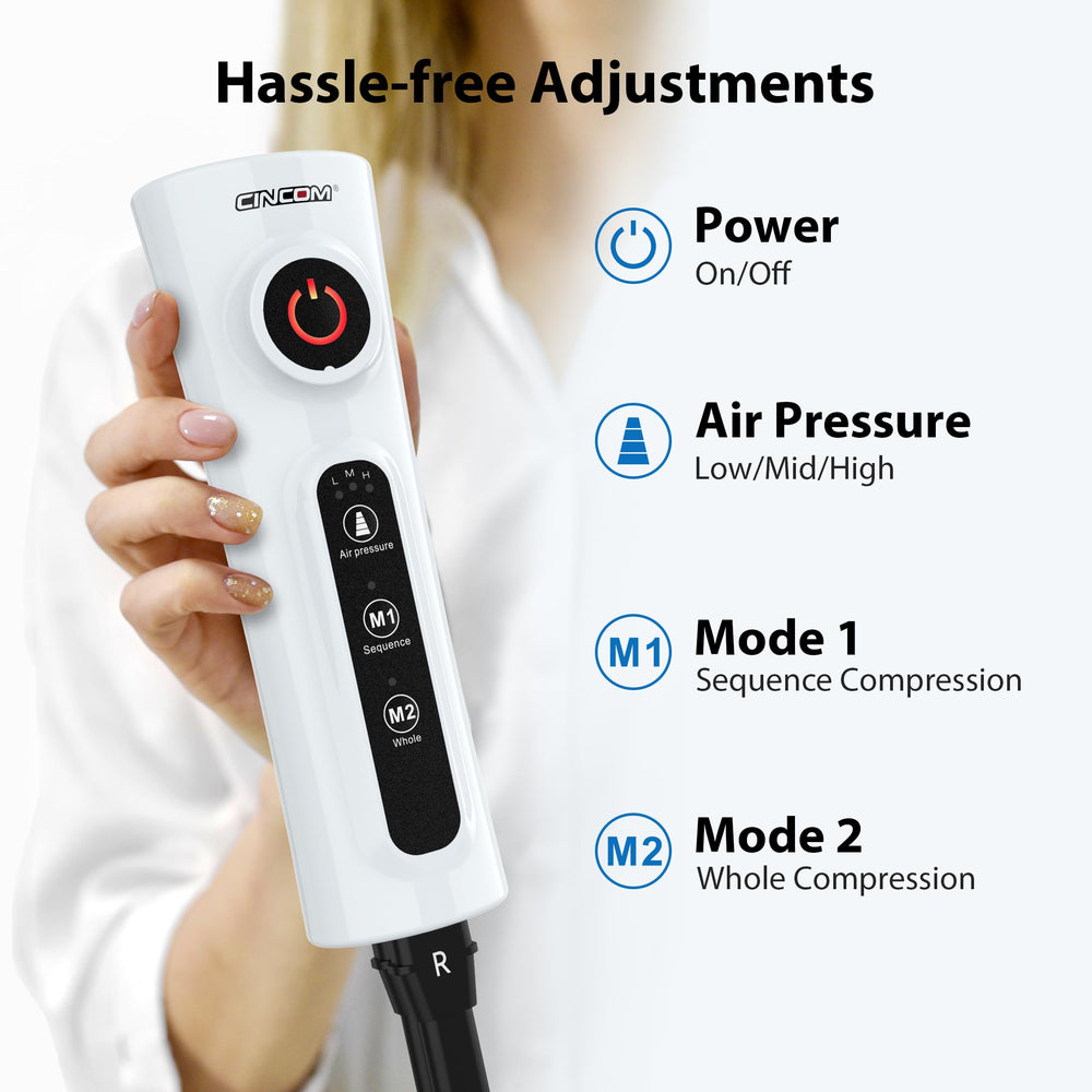CINCOM leg massager extension pieces expanding fit for larger calves