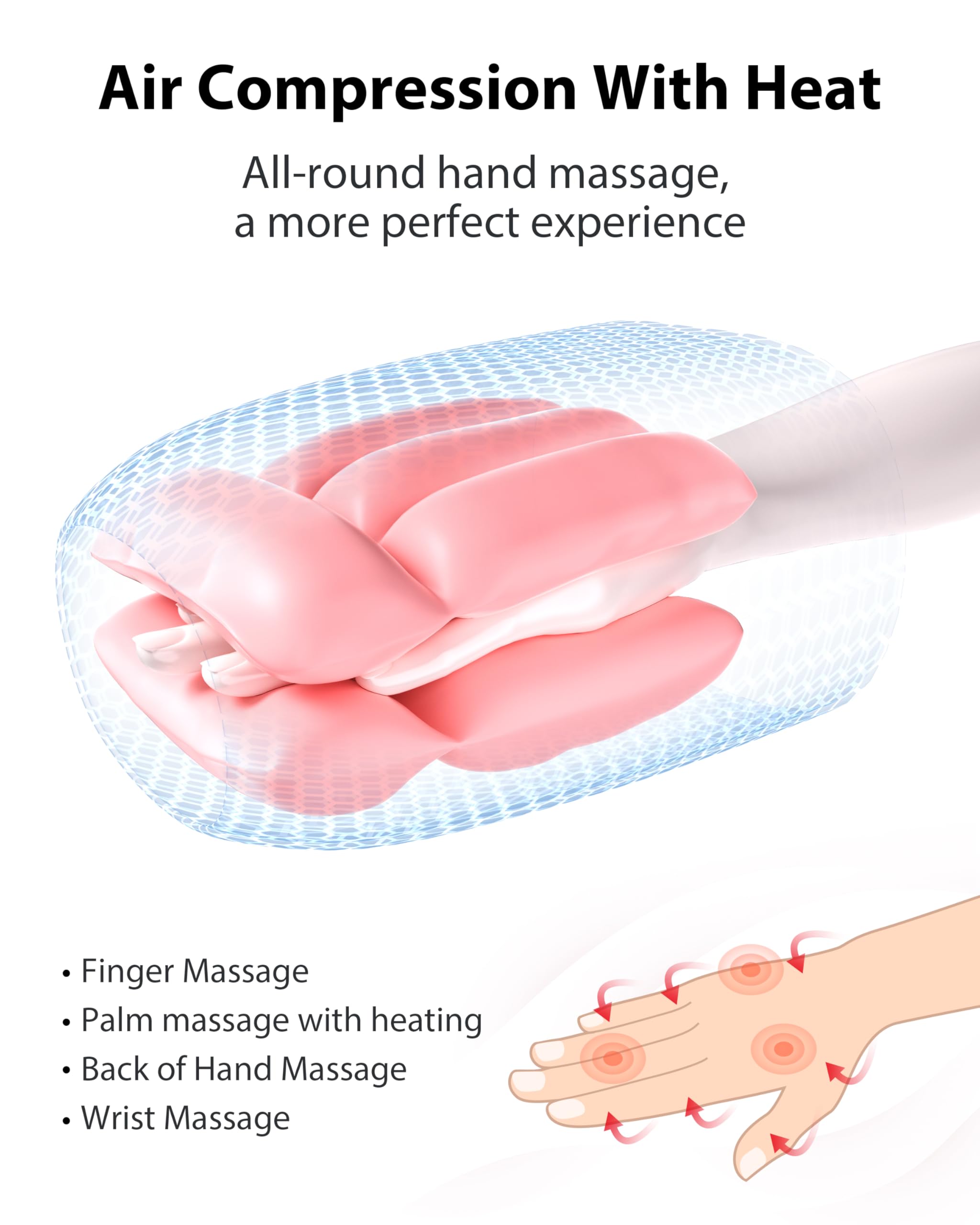 CINCOM hand massager cordless design ready for on-the-go relief
