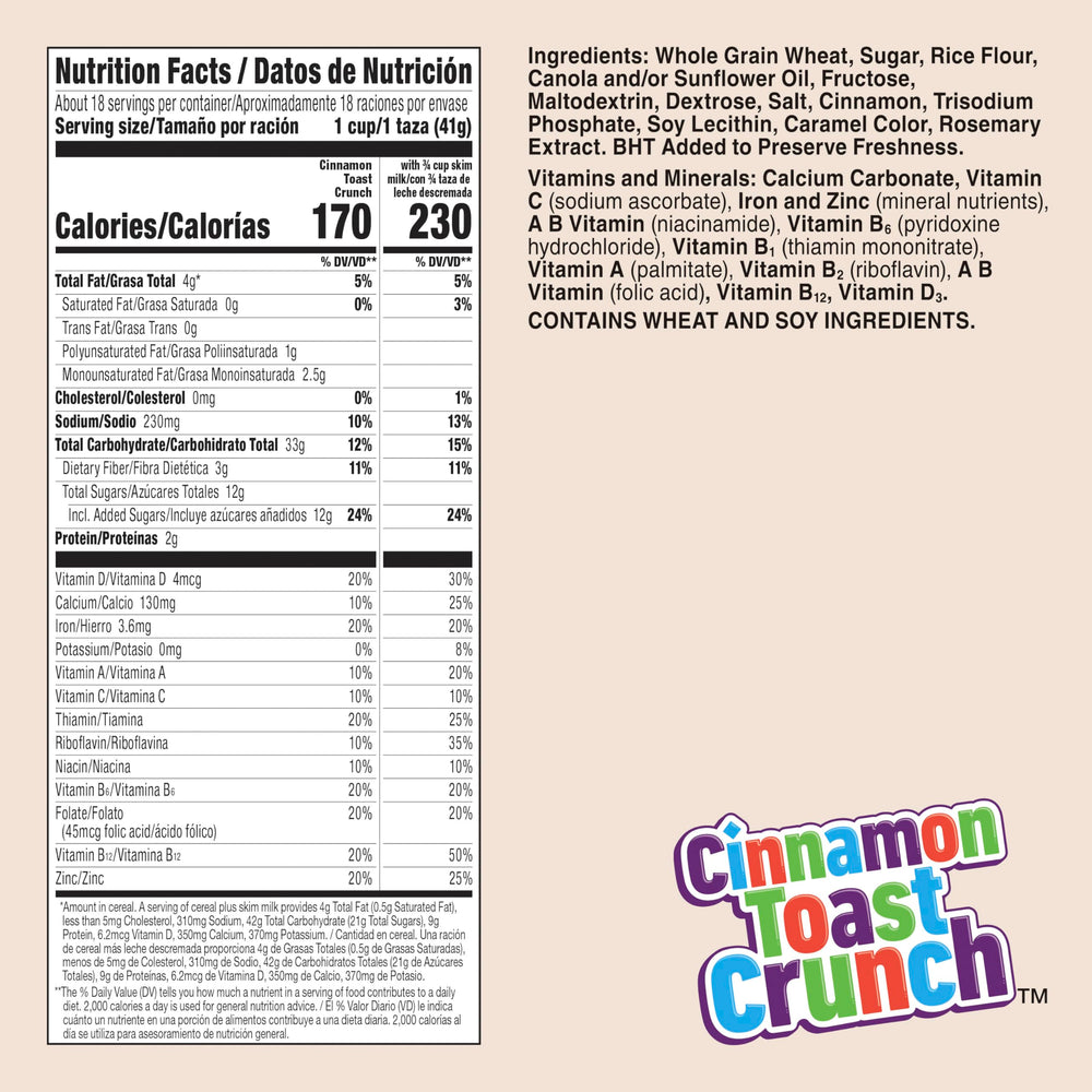 Bowl of Cinnamon Toast Crunch with milk showing crispy texture and aroma