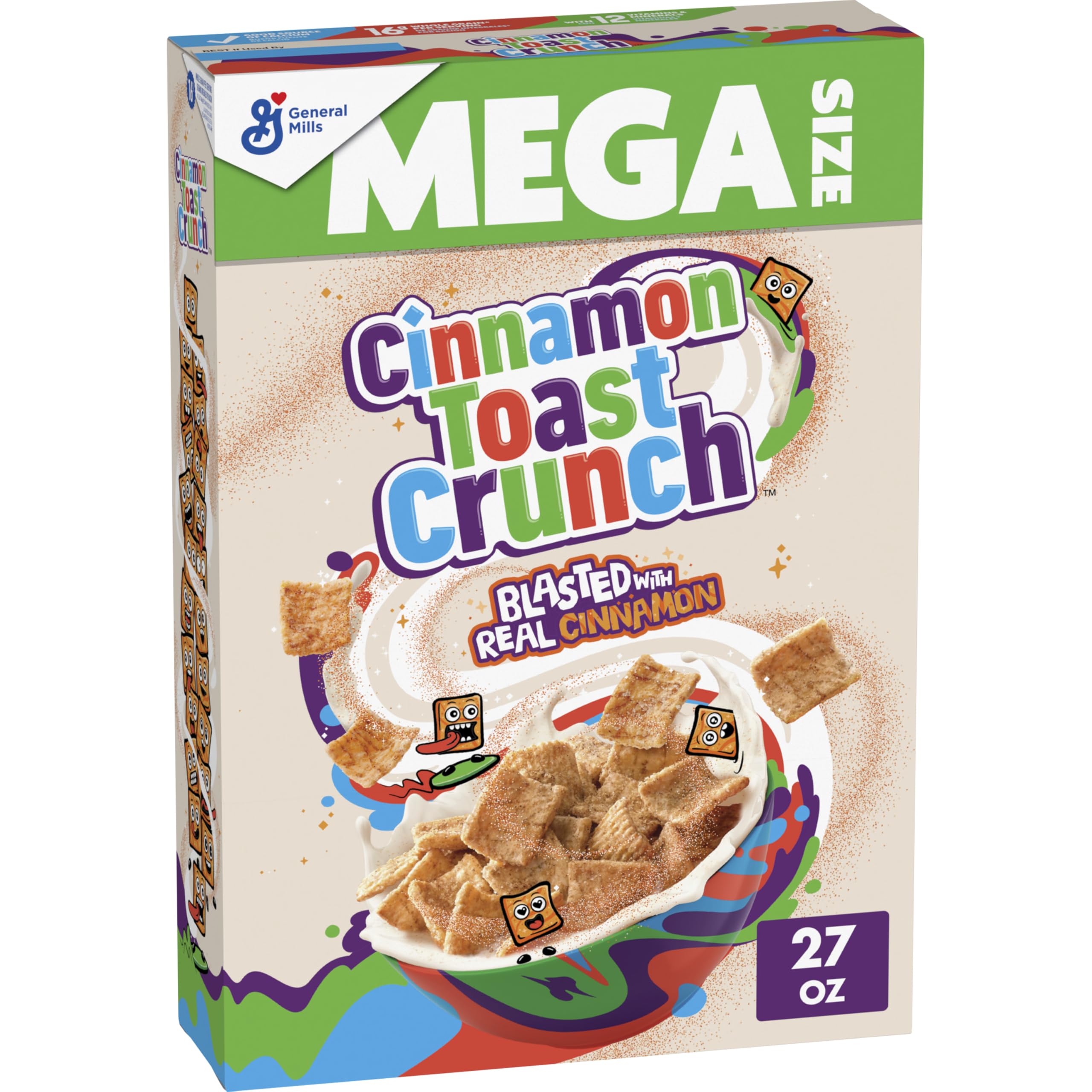 Cinnamon Toast Crunch cereal squares with CINNADUST for a bold morning crunch