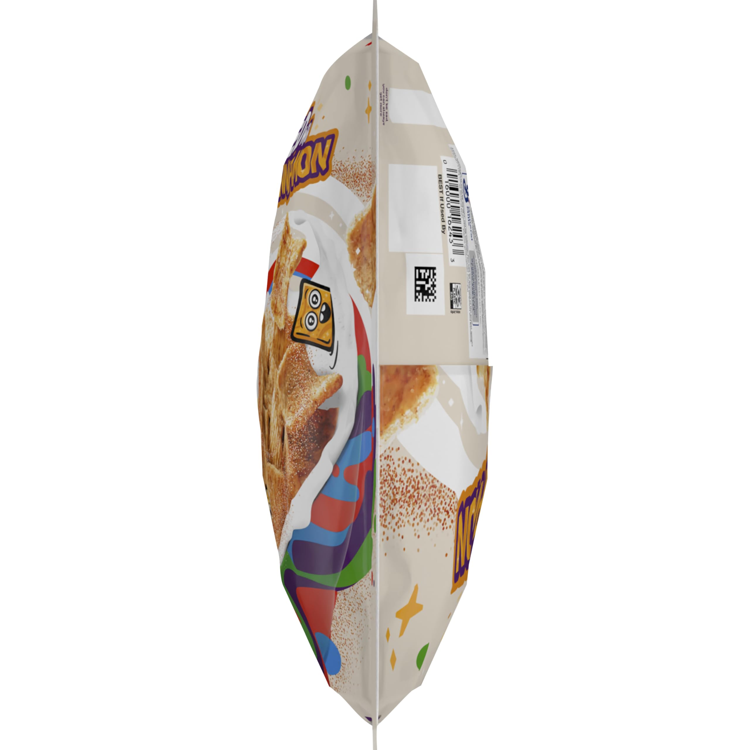 Cinnamon Toast Crunch sprinkled on ice cream as a dessert topping
