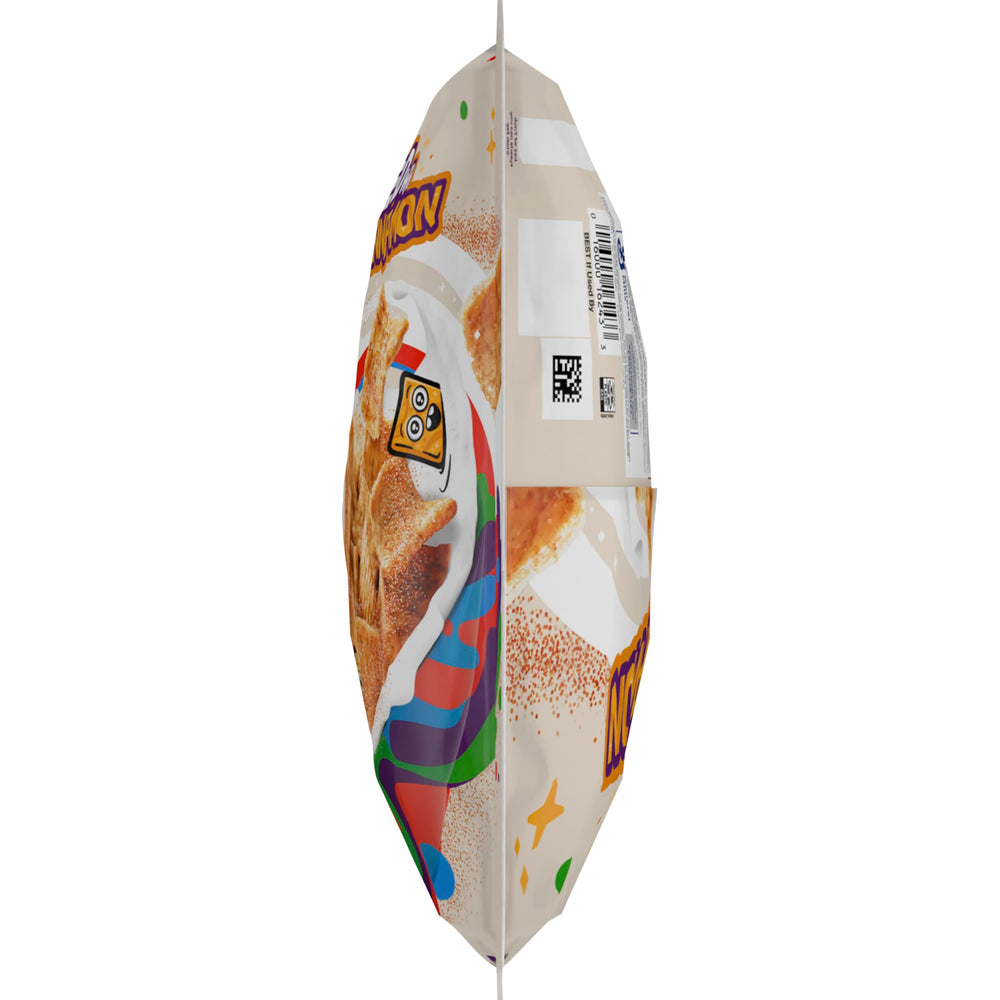 Cinnamon Toast Crunch sprinkled on ice cream as a dessert topping