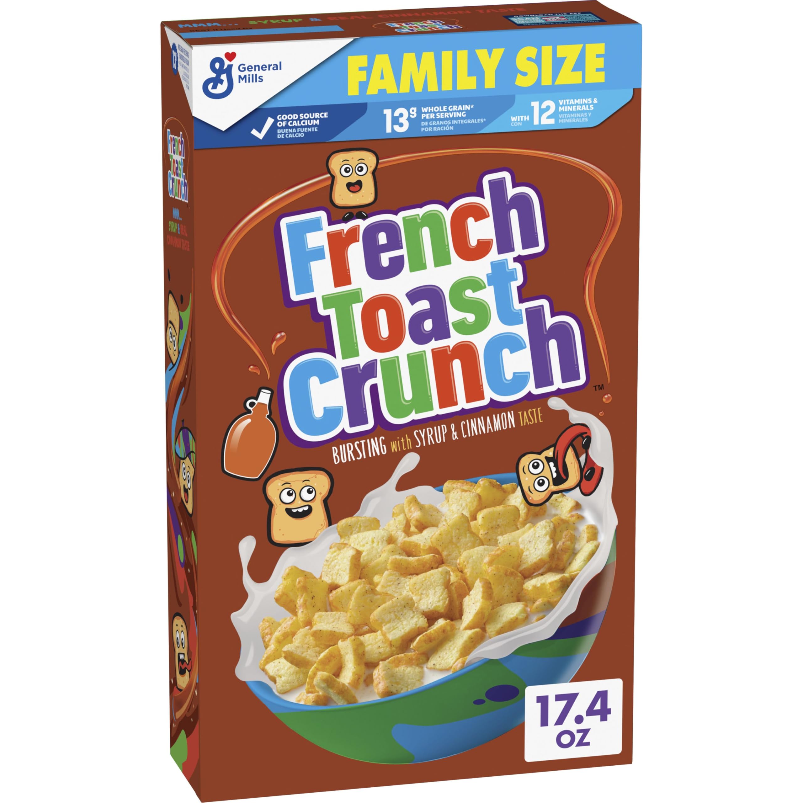 Cinnamon Toast Crunch French Toast Cereal bowl with milk, ready for breakfast
