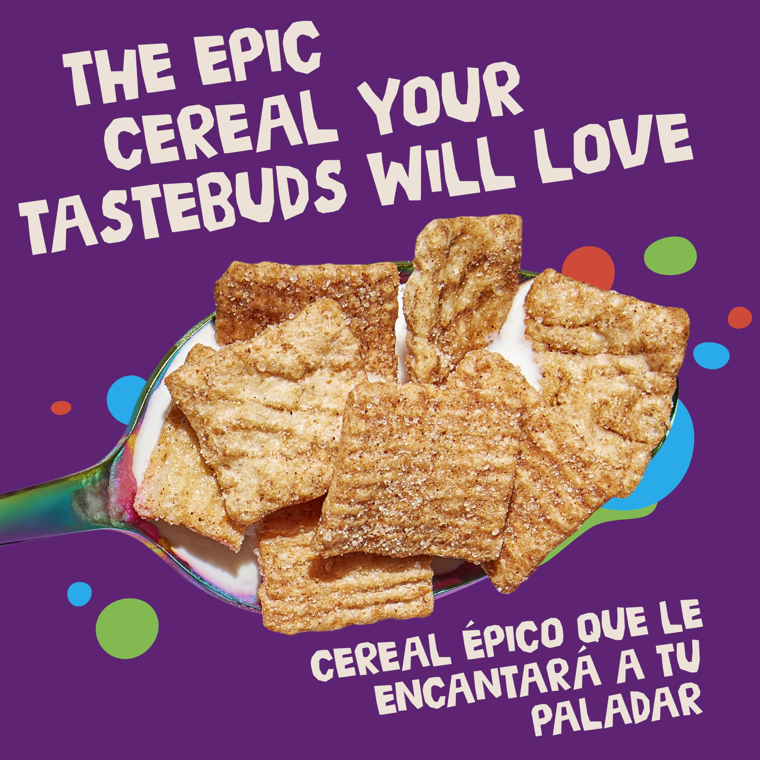 Cinnamon Toast Crunch being poured into a bowl for breakfast.