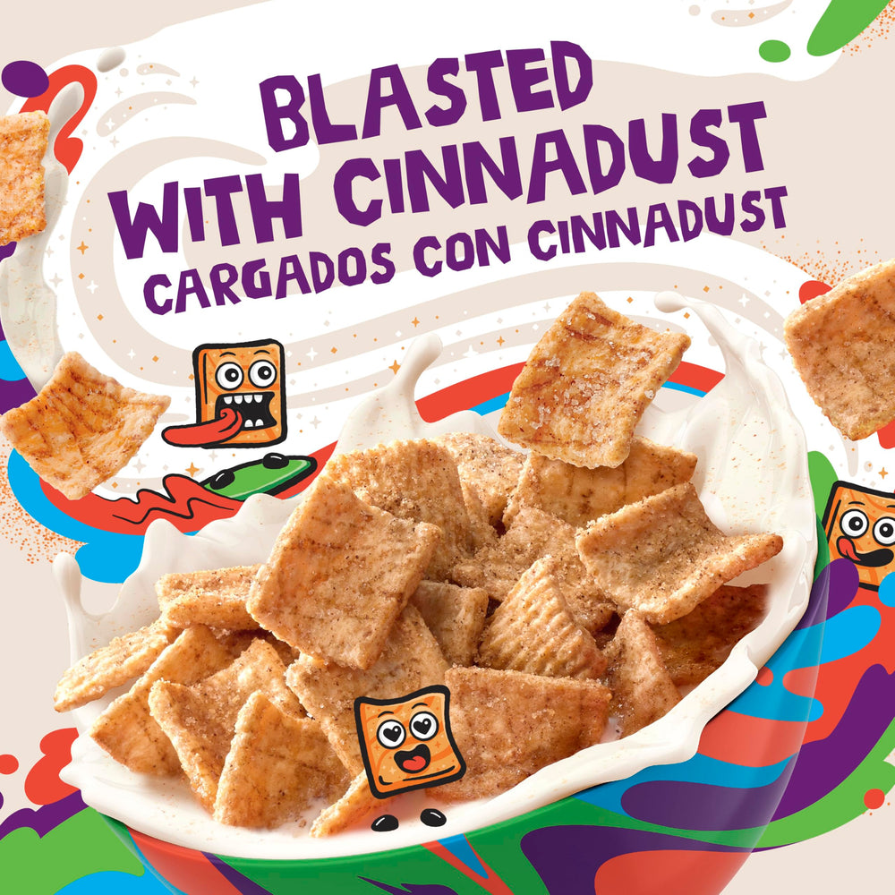Cinnamon Toast Crunch crispy squares in snack bags for on-the-go.
