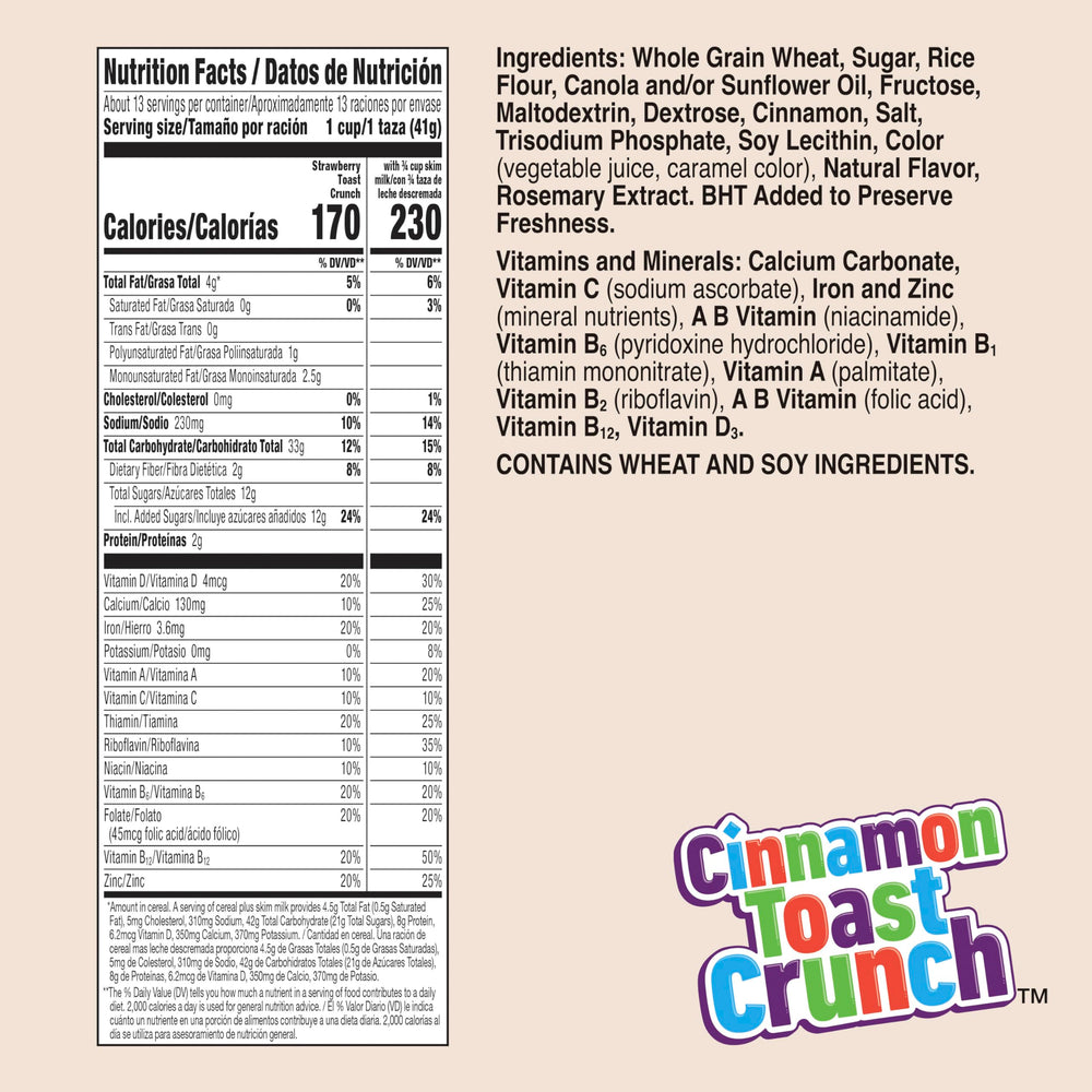 Pouring Cinnamon Toast Crunch Strawberry with milk for a crunchy morning