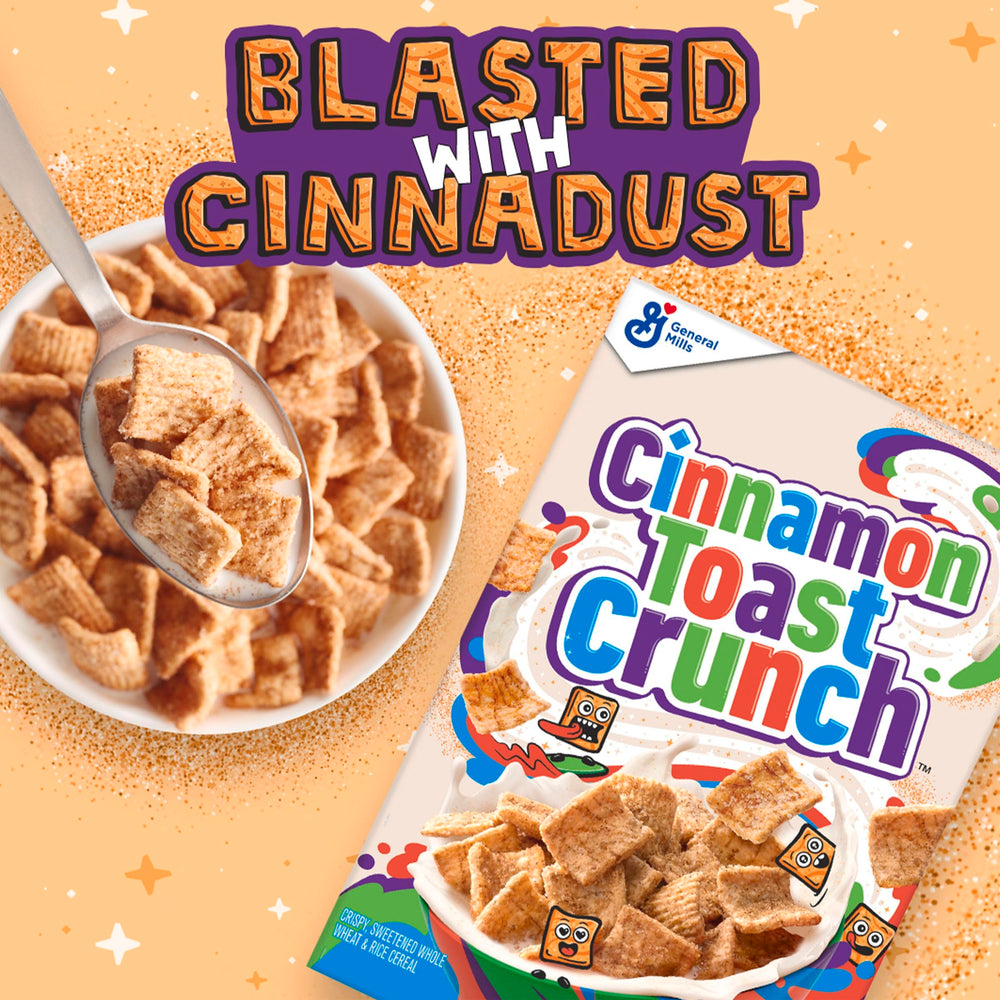 Cinnamon Toast Crunch 32 oz value bag ready for snacking