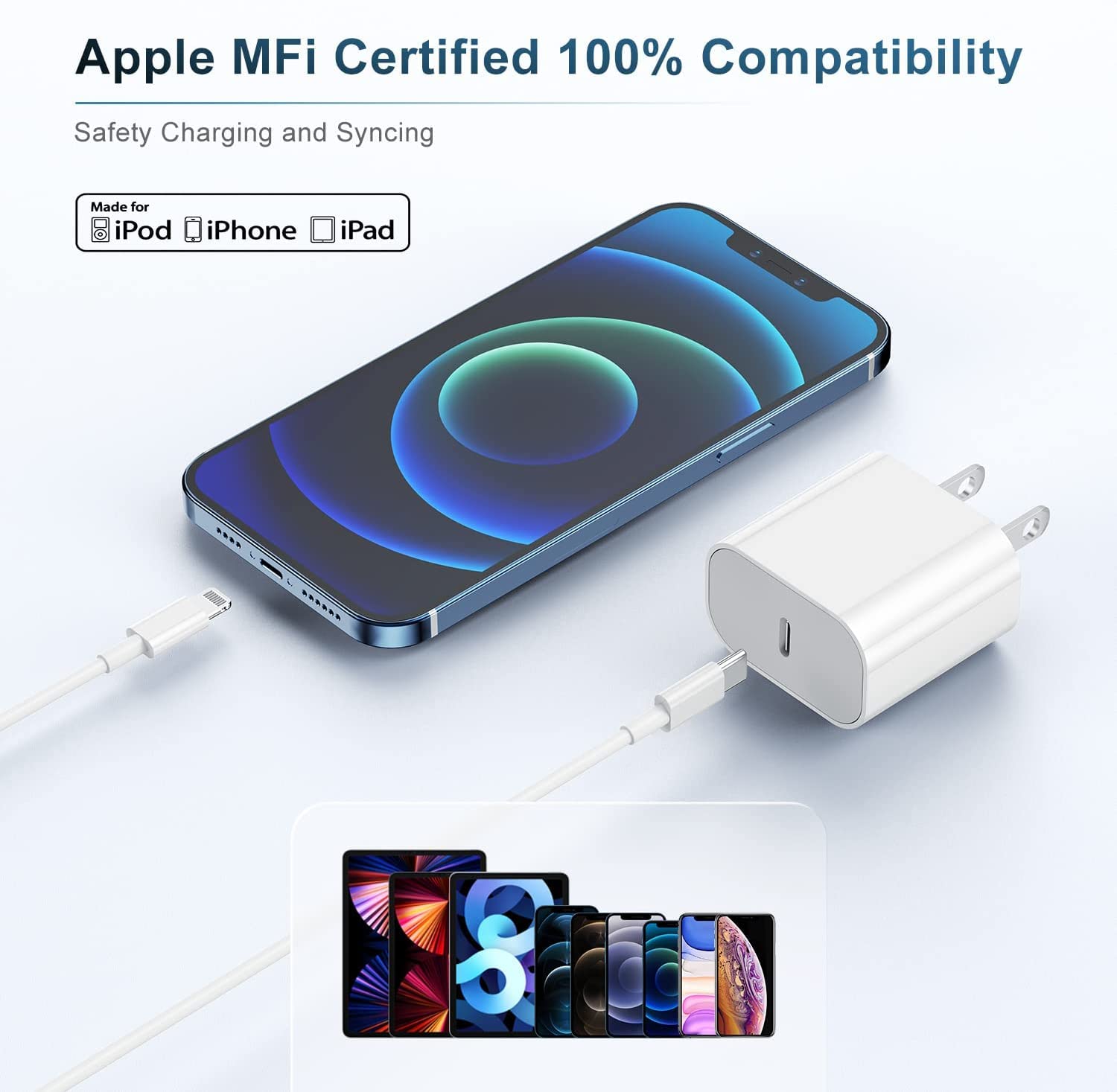 Cionum all-in-one charger kit includes cube brick and long cable