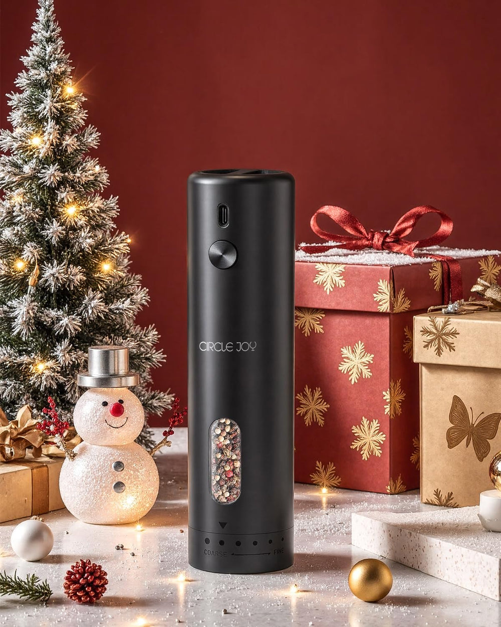 Circle Joy sleek black body complements any kitchen décor