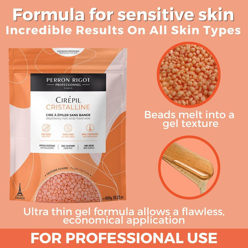 Cristalline beads melting into a smooth gel for precise application.