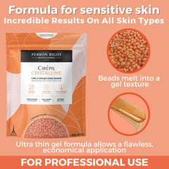 Cristalline beads melting into a smooth gel for precise application.