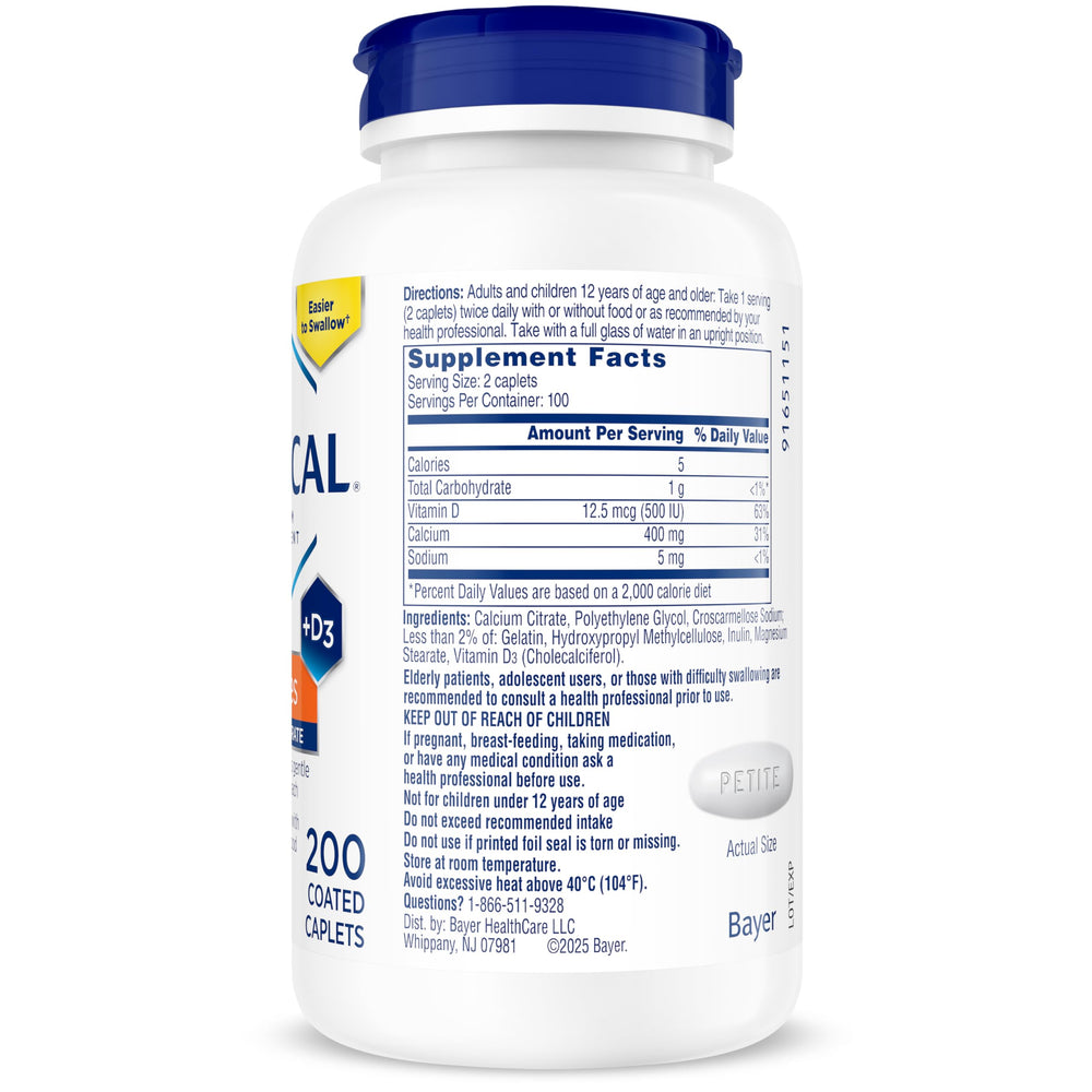 Citracal Petites brand is doctor and pharmacist recommended for calcium