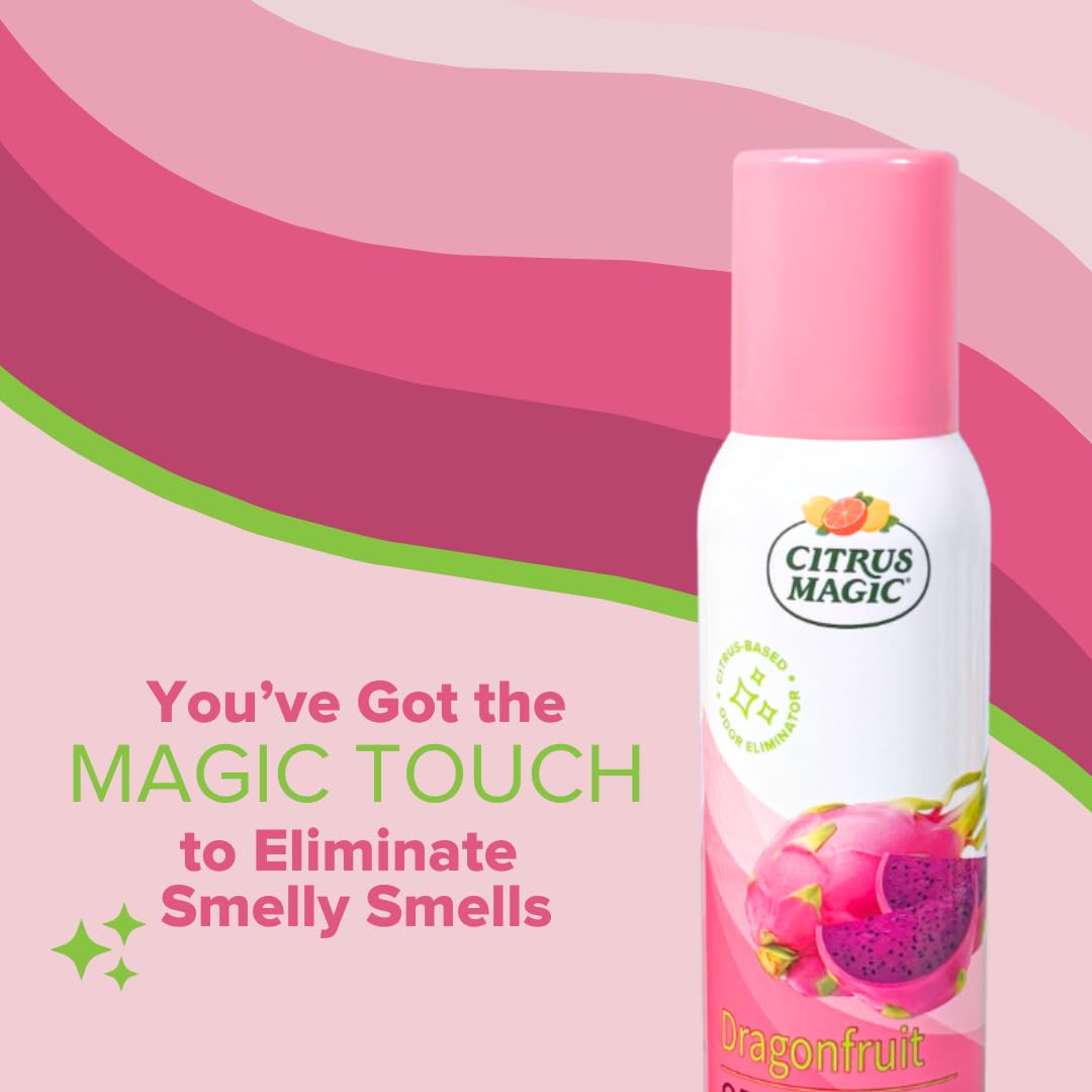 Citrus Magic Dragonfruit air freshener spray for vibrant, odor-free rooms