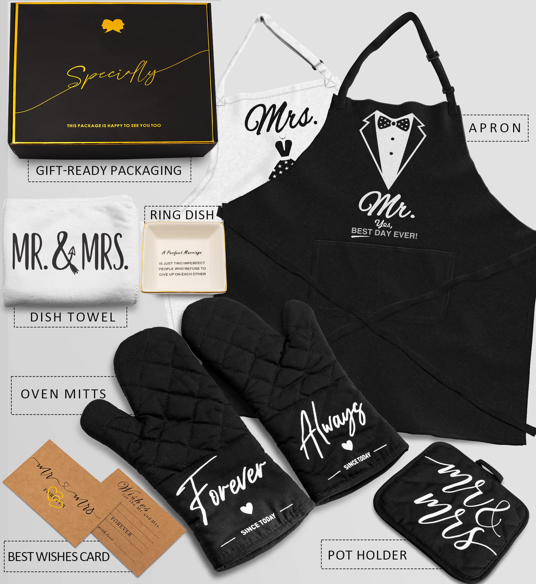 CITTA couple aprons with large pockets for easy prep and organization.
