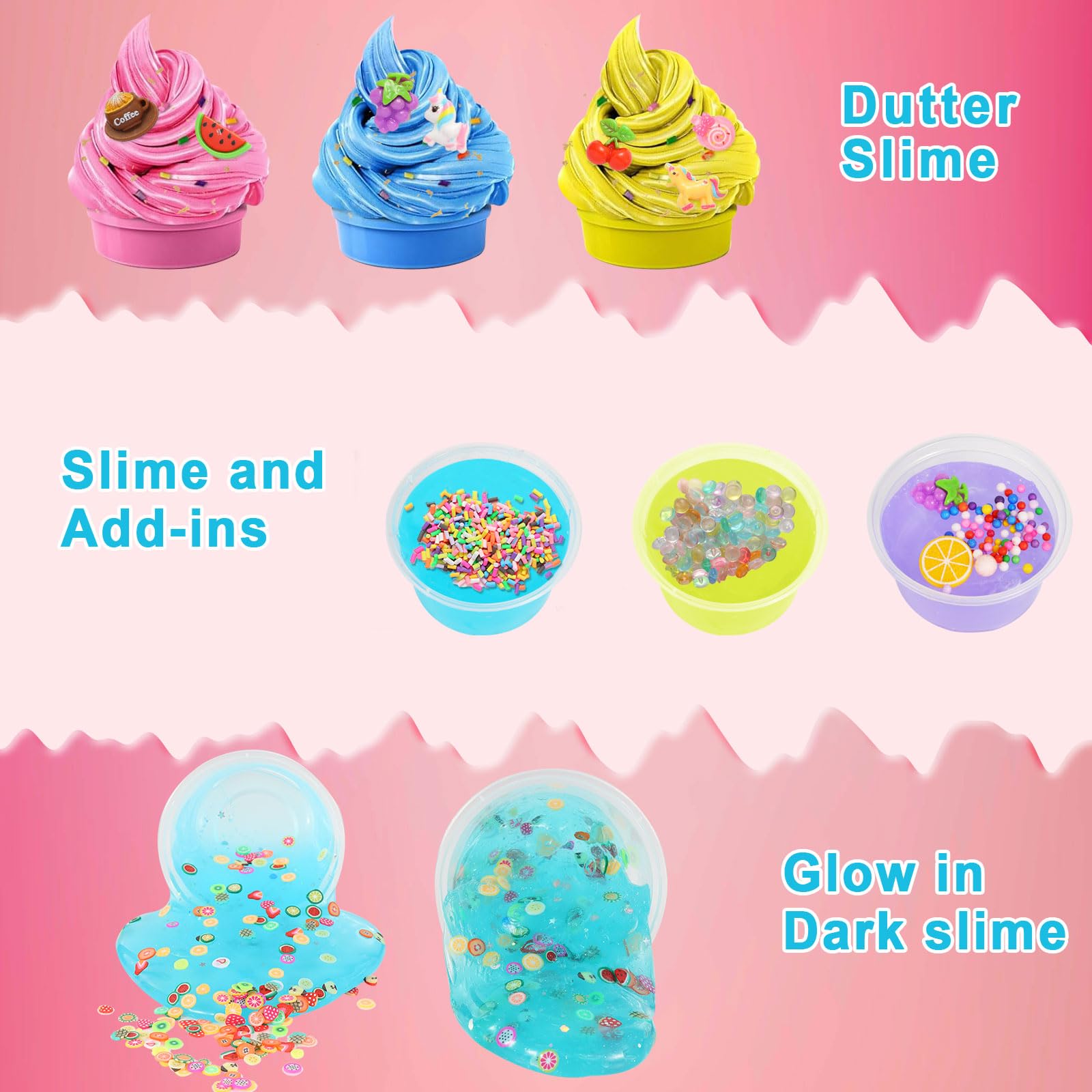 CityActs slime kit fishbowl beads add round charm and texture to projects.