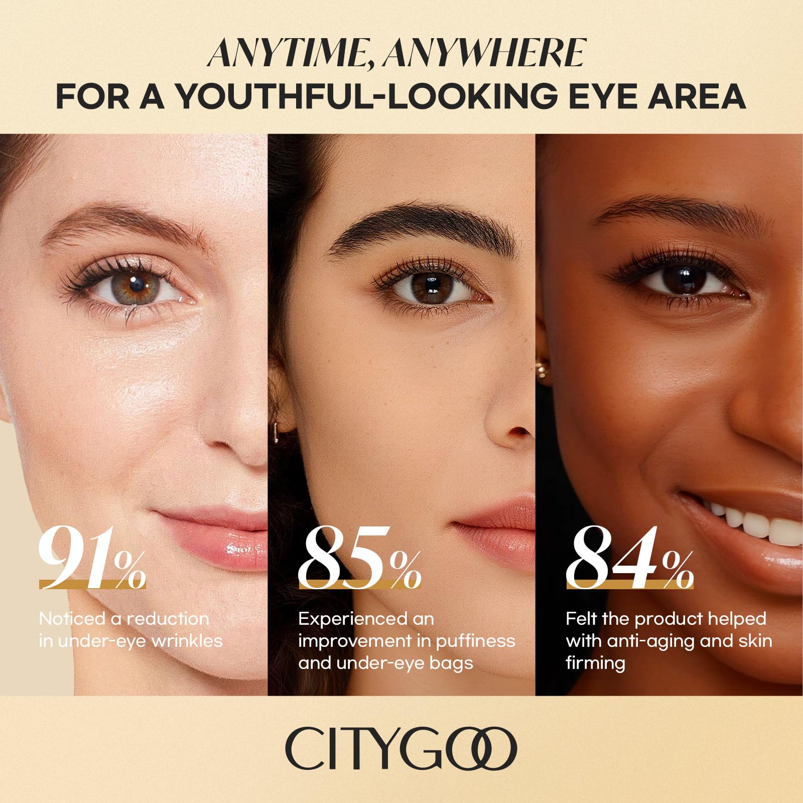CITYGOO Compact travel-sized eye stick fits in purse or pocket.