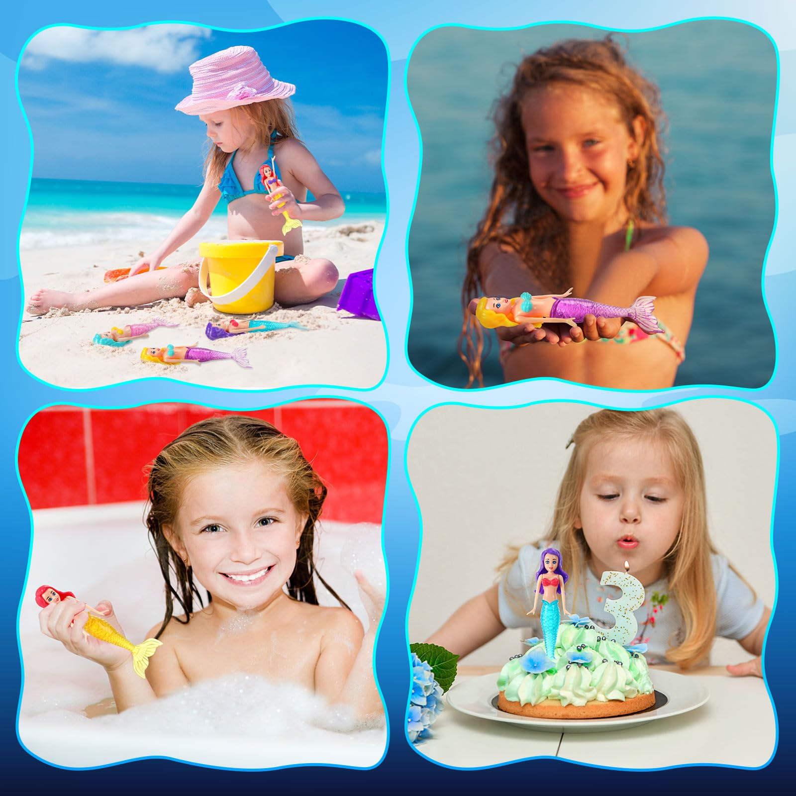 Civaner mermaid toys ideal for family pool time and coordinated diving games