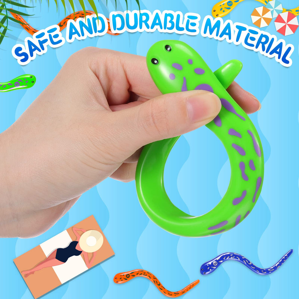 Civaner snake diving toy green engages imagination while underwater exploration.