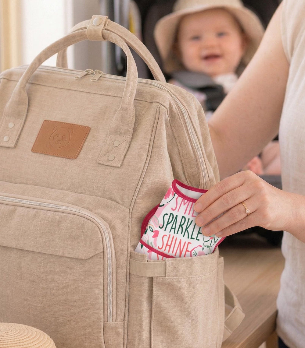Civarua Kids 3 pack bibs foldable for travel and on the go