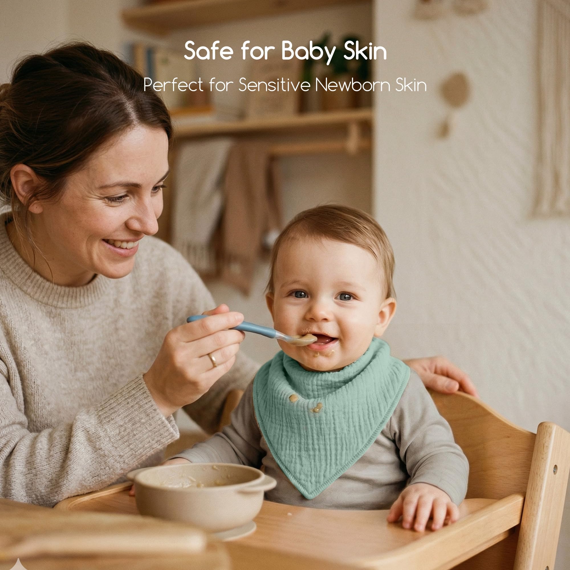 Civarua Kids adjustable snaps 3-sizes fit as babies grow.