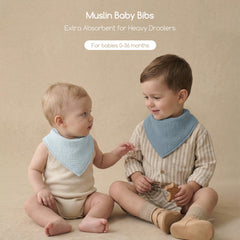 Civarua Kids bib front muslin, back polyester, highly absorbent.