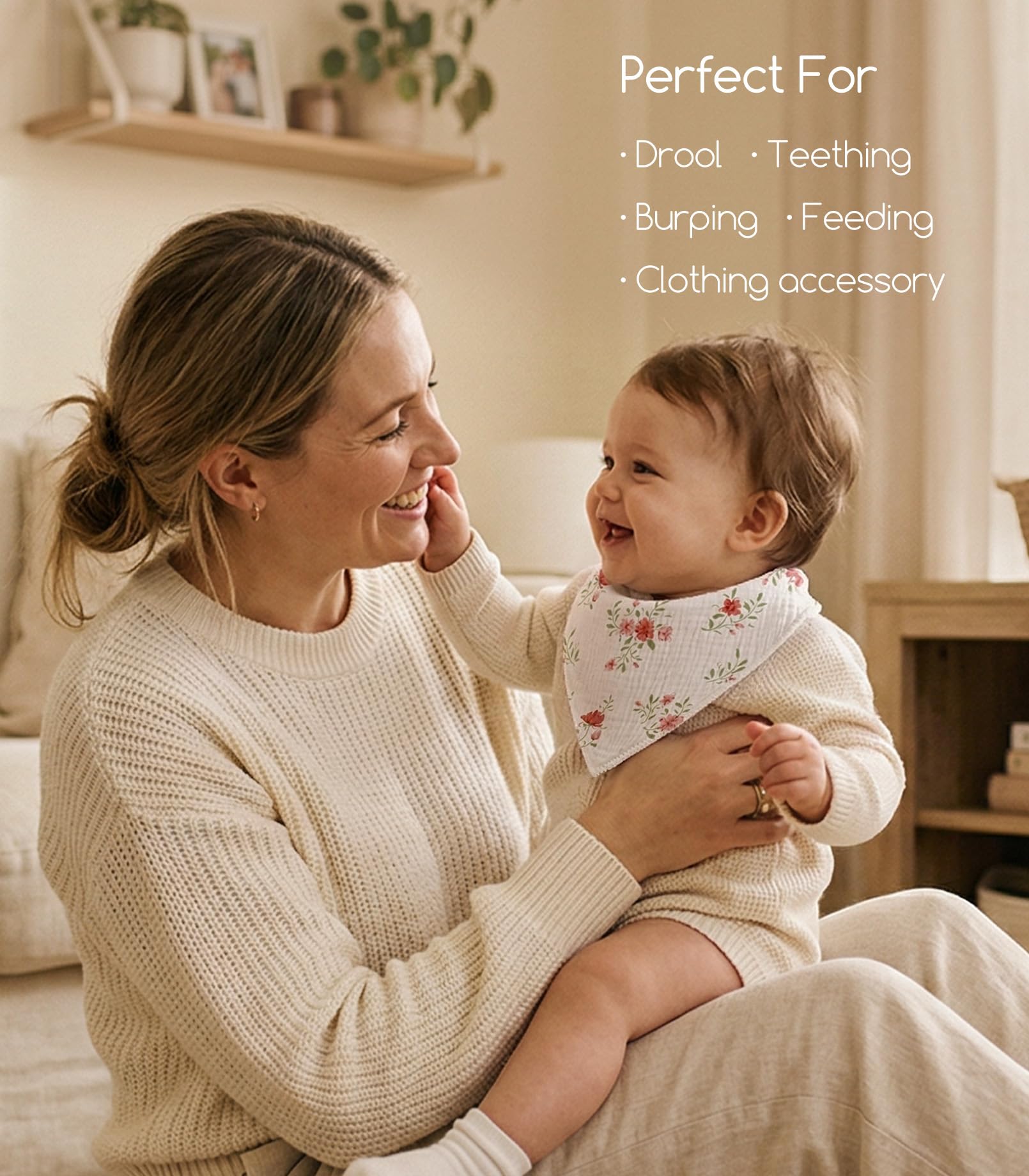 CIVARUA KIDS Muslin Bibs: machine-washable care for busy families.