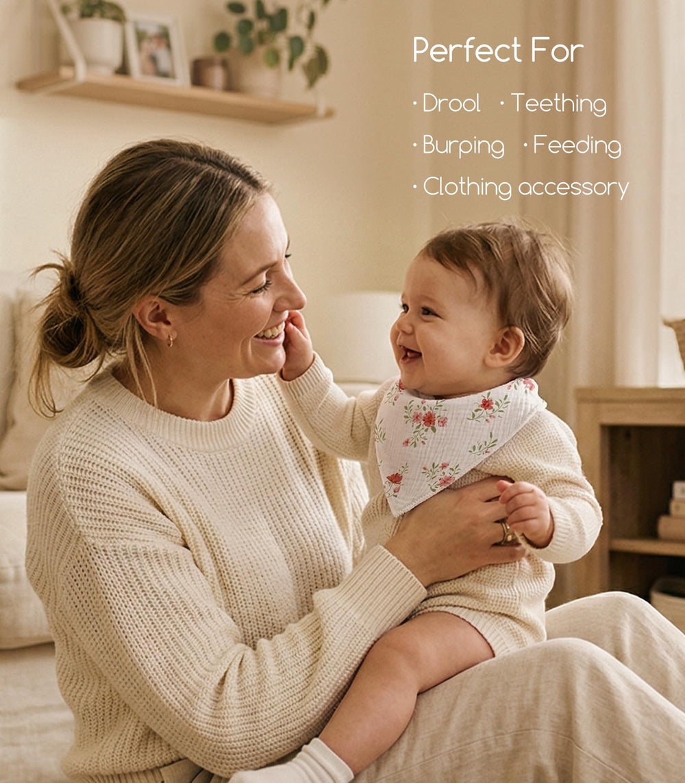 CIVARUA KIDS Muslin Bibs: machine-washable care for busy families.