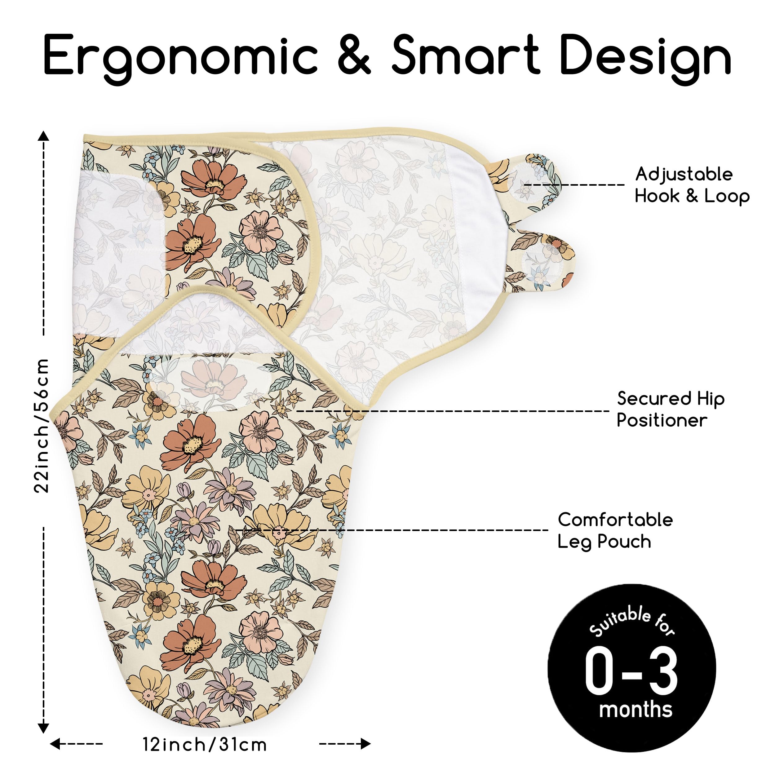 Civarua Kids organic cotton swaddle is breathable for year-round comfort.