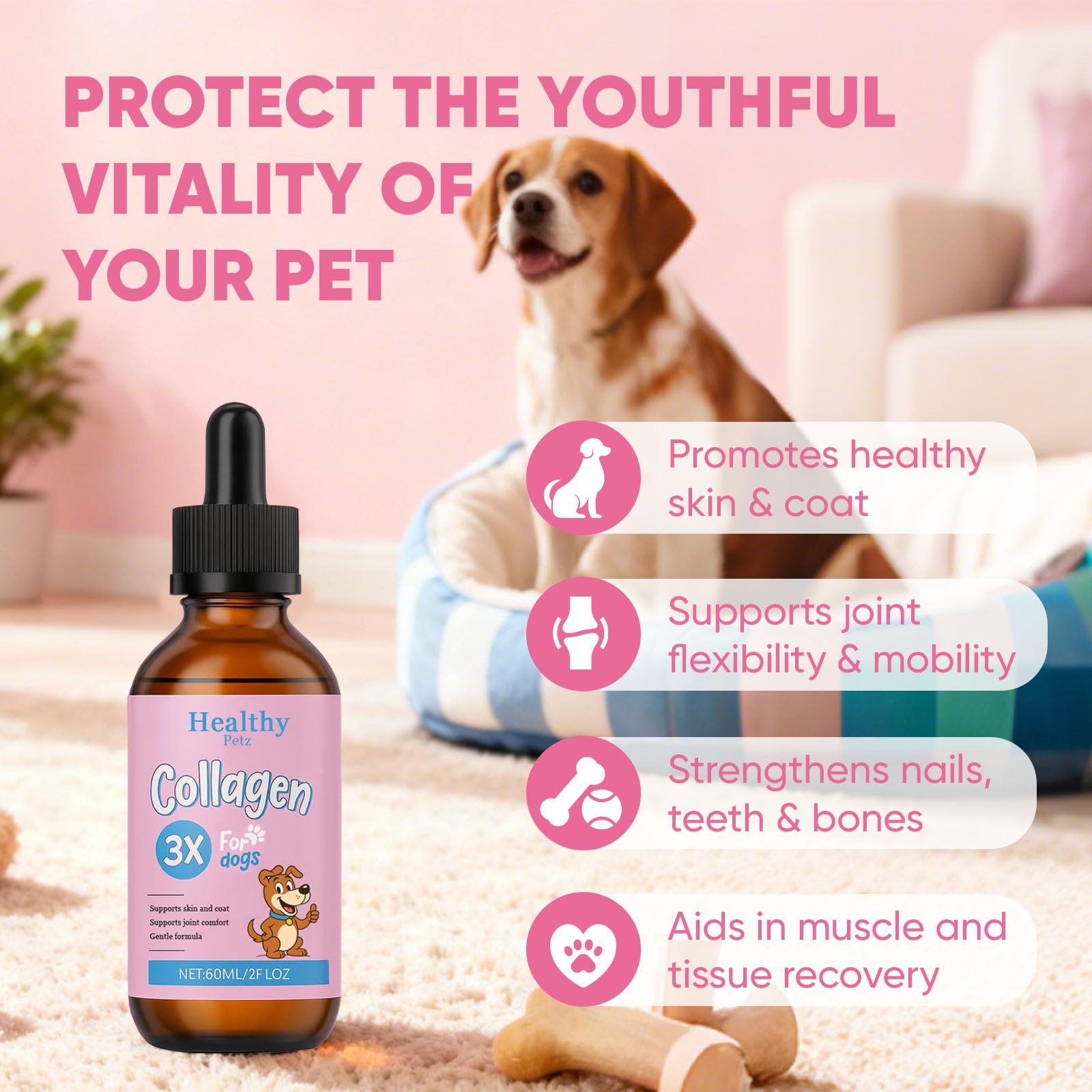 CIVGICY Healthy Petz Collagen spout dispense for easy daily dosing