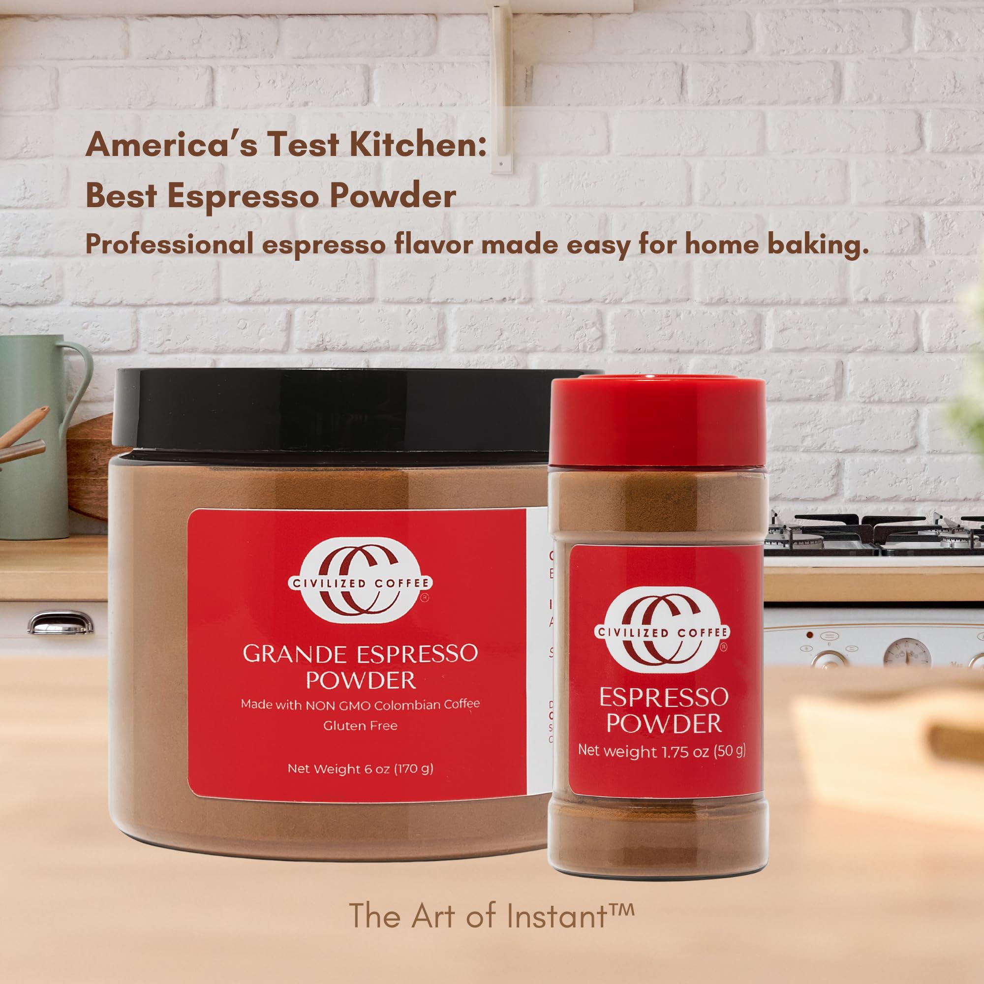 Civilized Coffee Espresso Powder blends into batter for rich chocolate cakes.