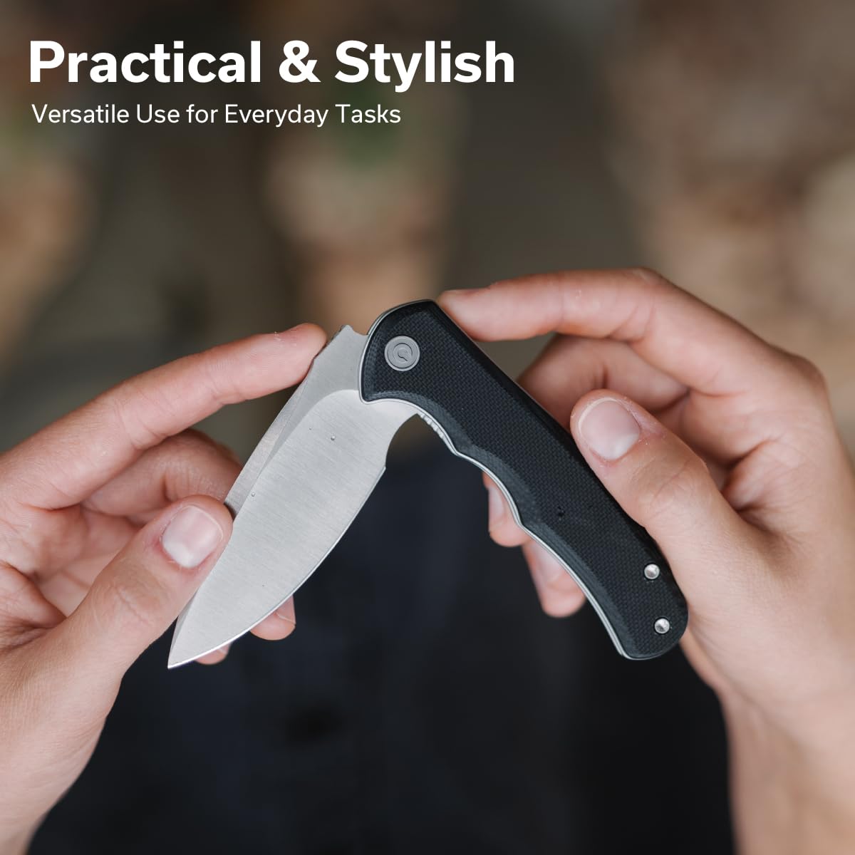 CIVIVI Mini Praxis ceramic ball-bearing pivot enables smooth one-handed deployment