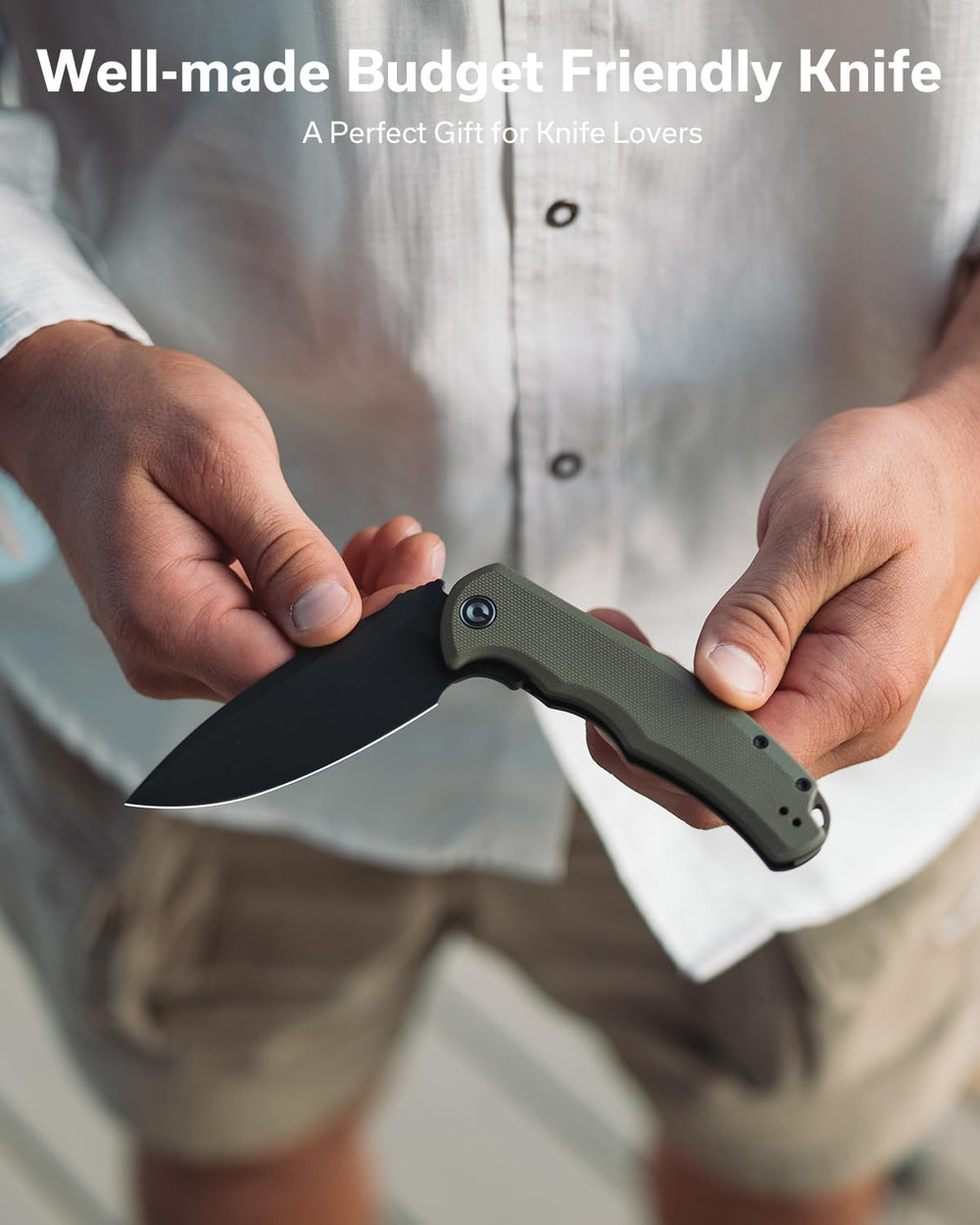 CIVIVI Praxis knife showing ball-bearing pivot for smooth, reliable opening.