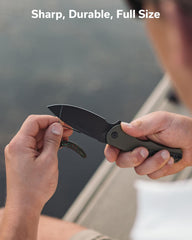 CIVIVI Praxis knife with ergonomic G-10 handle for secure, comfortable grip.