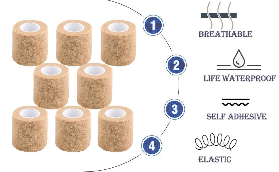 CIYAGPOOU bandage wrap bulk pack for home or clinic supplies