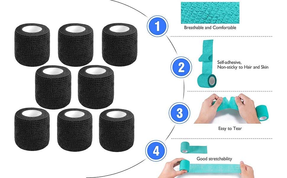 CIYAGPOOU water-resistant wrap stays in place through sweat.