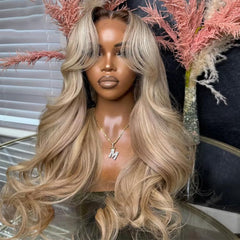 CIYOO 13x6 lace front detail with bleached knots for natural parting appeal