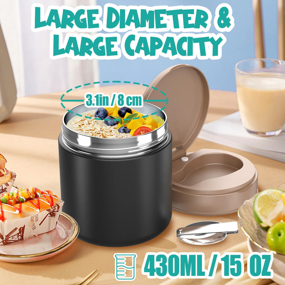 CJACJA wide-mouth design 15.2oz enables easy filling and cleaning.