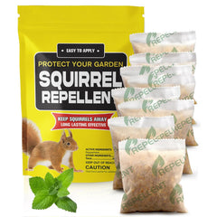 CJEIWYA Squirrel Repellent bag pack 1 deters squirrels from bird feeders and gardens.