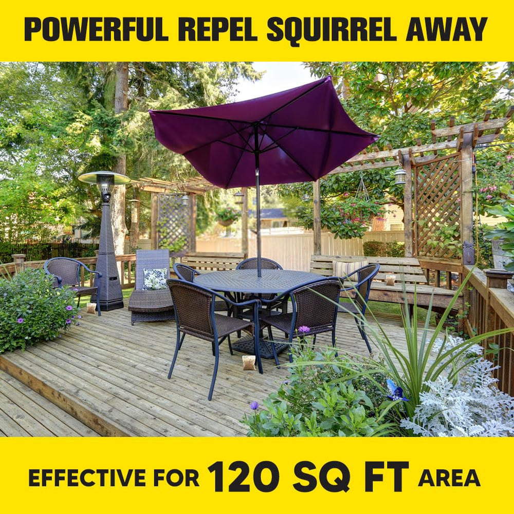 CJEIWYA Squirrel Repellent bag pack 4 is safe for kids and pets outdoors.
