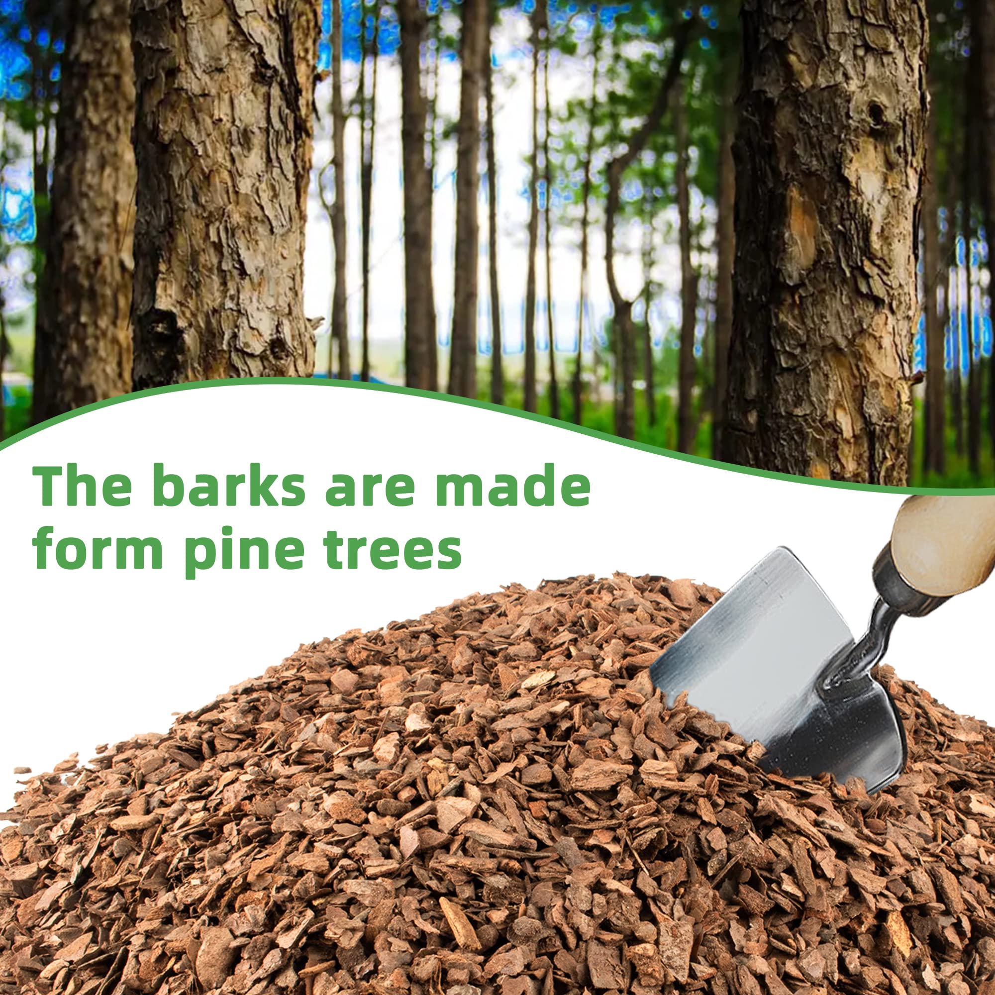 CJGQ organic pine bark particles showing natural texture for orchid media