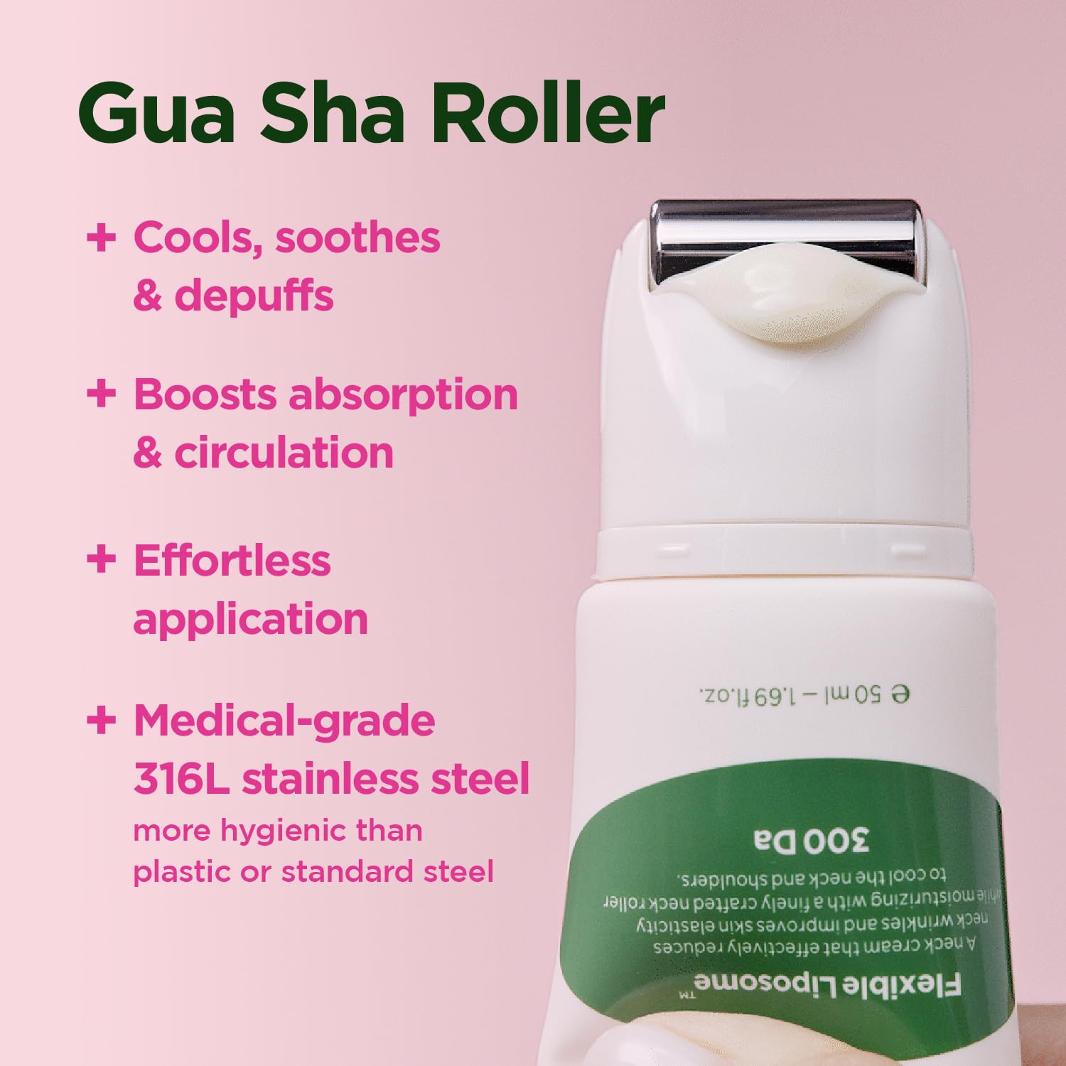 CKD Hyaluronic acid enriched formula provides lasting hydration during daily neck care.