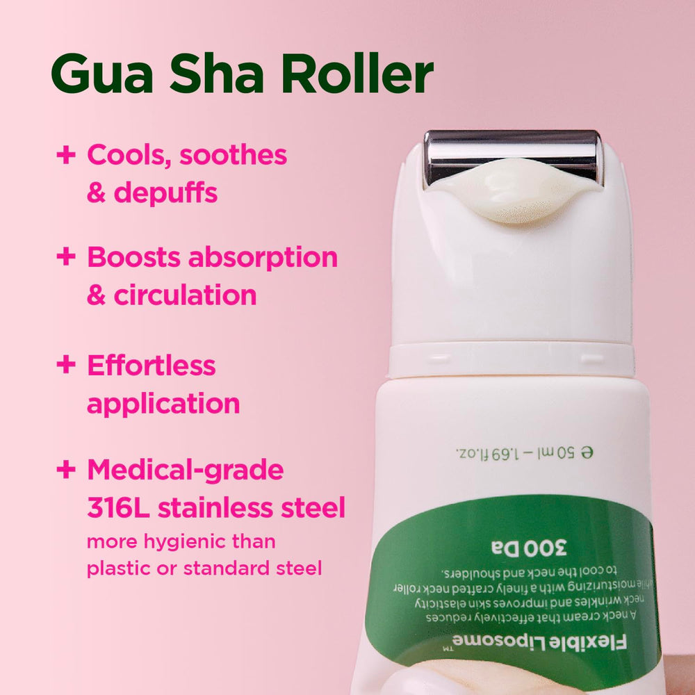 CKD Hyaluronic acid enriched formula provides lasting hydration during daily neck care.