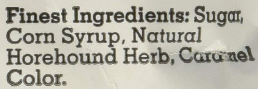 Close-up of Claeys Horehound candy texture, ideal for nostalgic bites