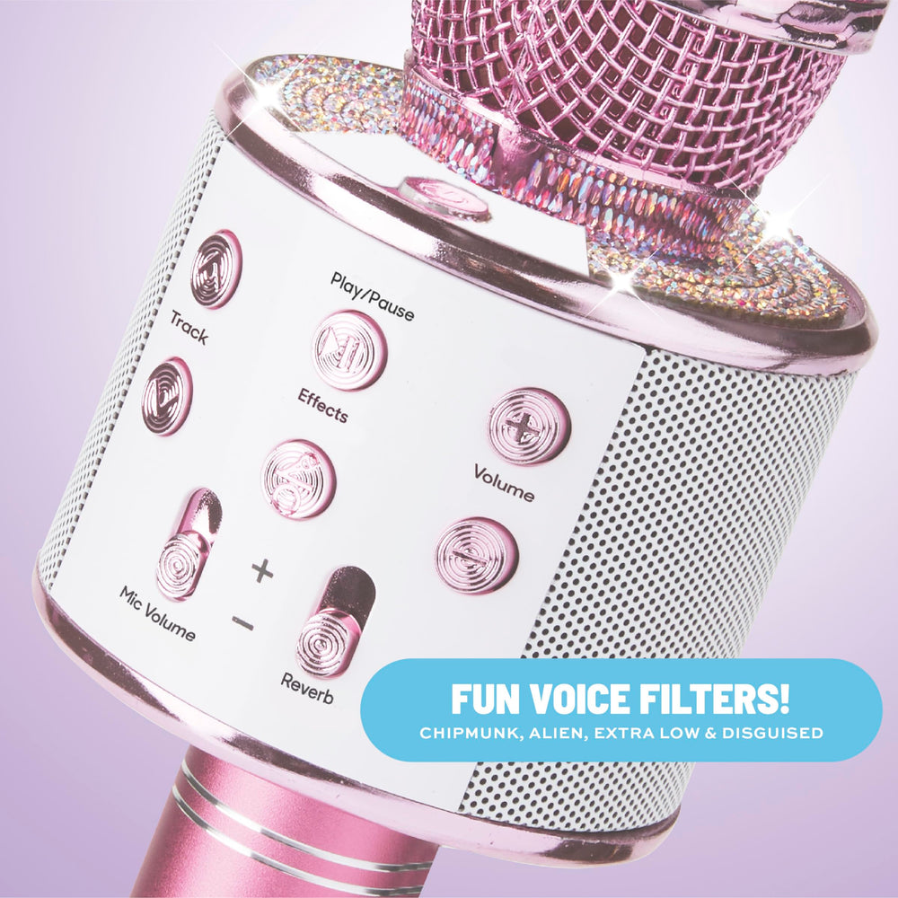 Claire's microphone with adjustable echo for dynamic performances