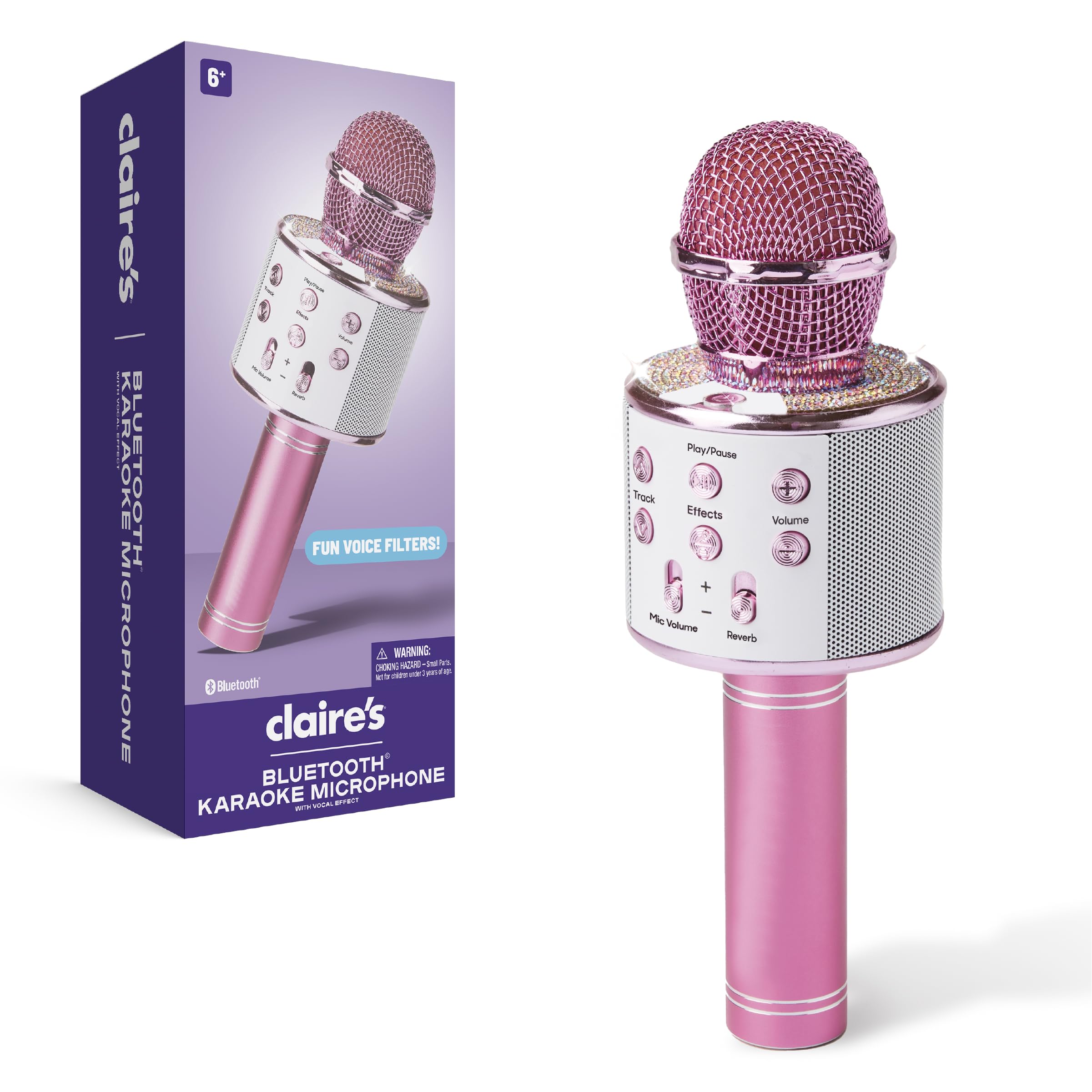 Claire's karaoke microphone kid on wireless stage-ready for home singing