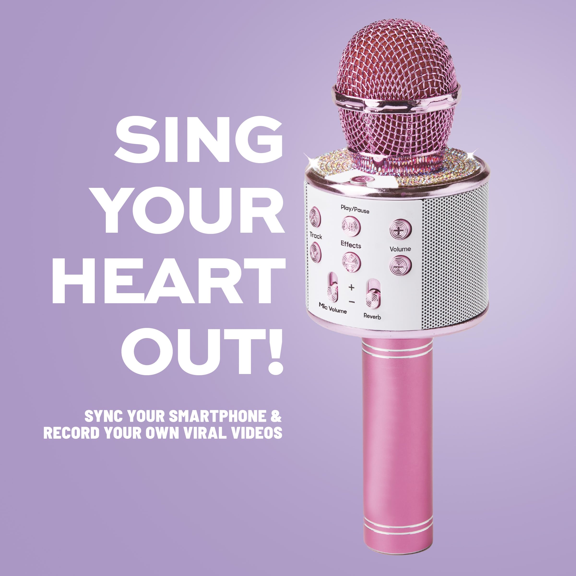 Claire's microphone USB-C charging for fast, portable power