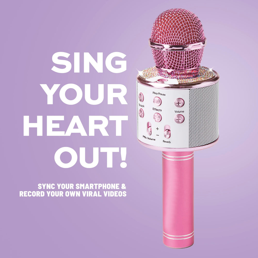 Claire's microphone USB-C charging for fast, portable power