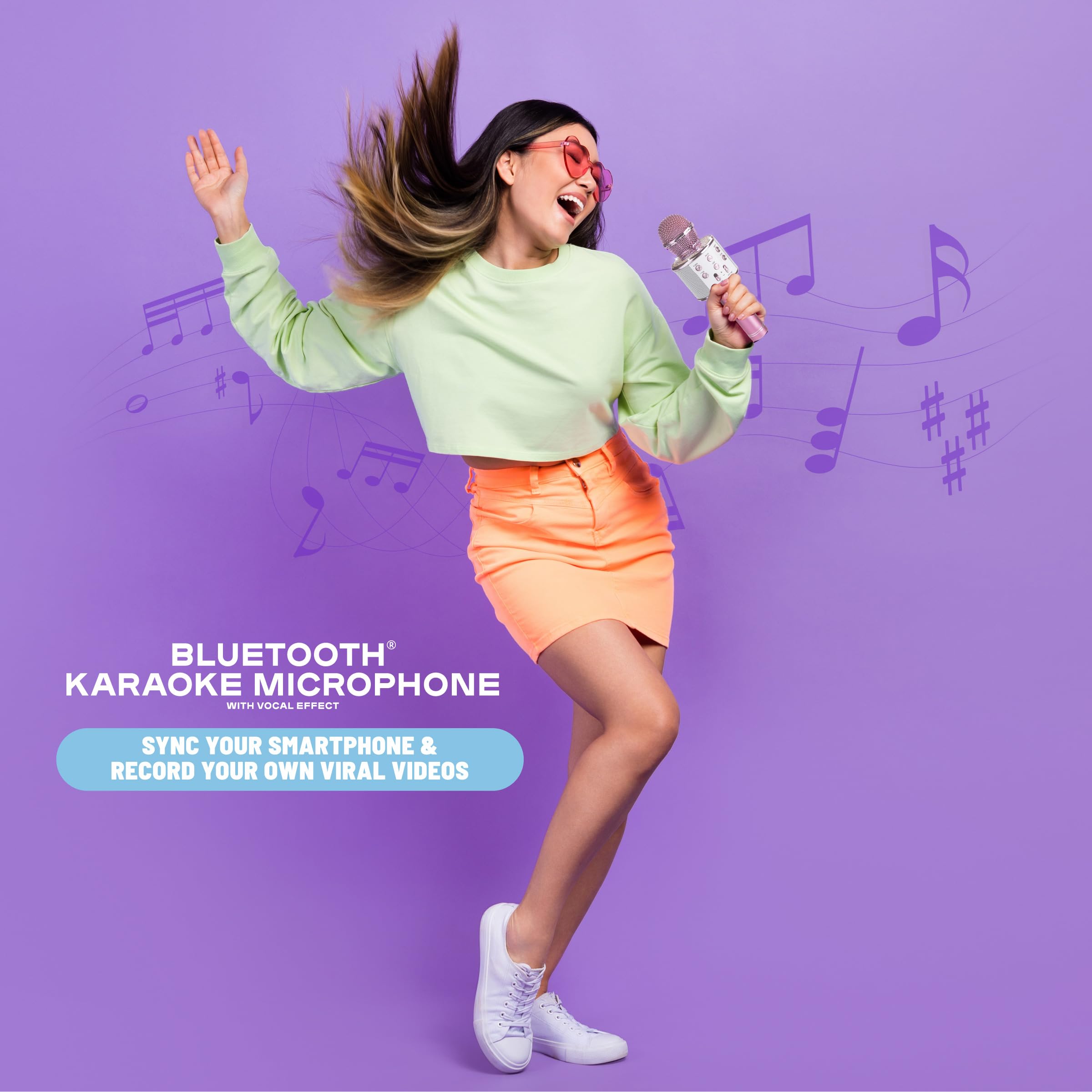Claire's microphone with voice effects for playful vocal experimentation